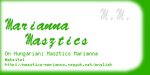 marianna masztics business card